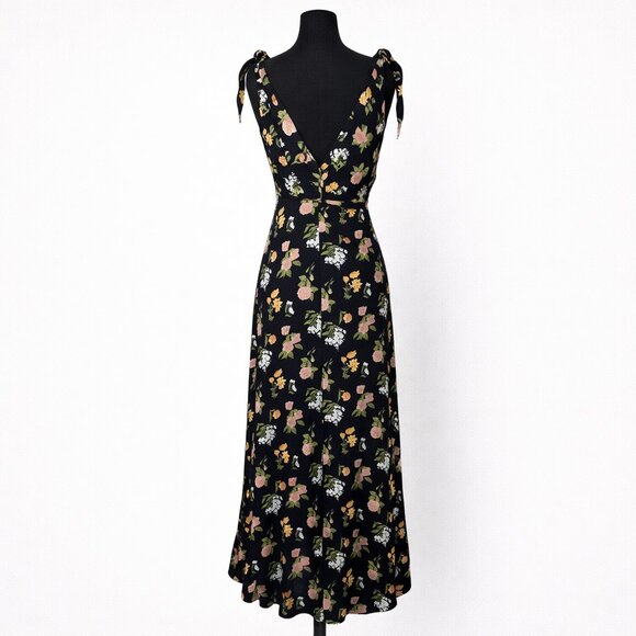 Reformation Harper Midi Dress 6 Sylvie Floral Print Viscose Wedding Guest Boho - Picture 4 of 8